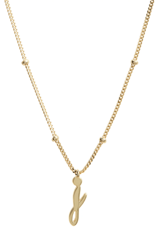Rondelle Script Initial Pendant Necklace