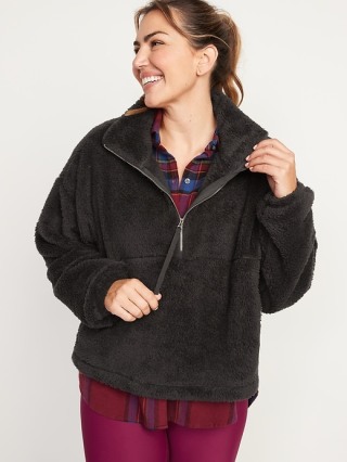 Old Navy High-Neck Half-Zip Sherpa Sweatshirt