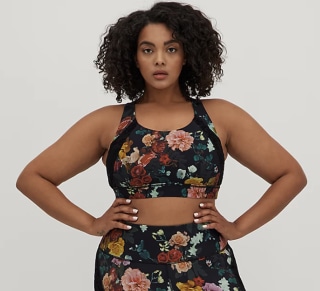 Torrid Floral & Lace Sports Bra