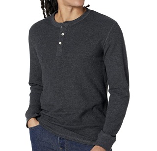 Amazon Goodthreads Thermal Long Sleeve Henley Shirt