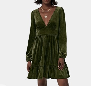 Halara In My Feels Ruffled Hem Mini Chill Dress