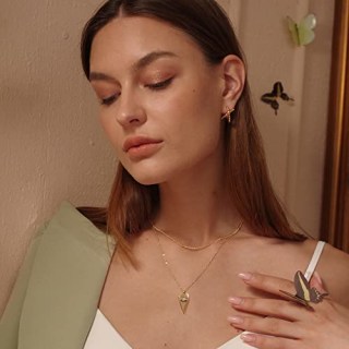 Handmade Layered Heart Necklace Pendant