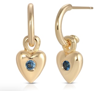 Leeada Jewelry Eros Heart Hoops