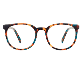 Gillian Eyeglasses in Teal Tortoise