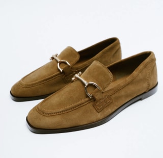 Zara Soft Split Leather Loafers