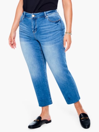 Liverpool Crop Straight with Fray Hem