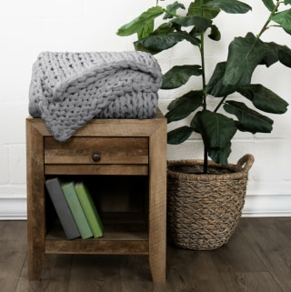 Large Chunky Knit Throw Blanket