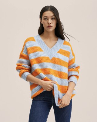 Mango Knit Striped Sweater