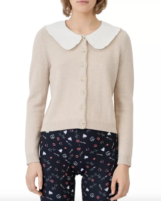 Micron Short Cardigan with Collar