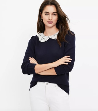 Lace Collar Sweater