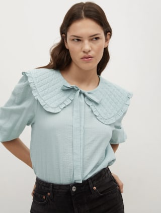 Babydoll collar blouse