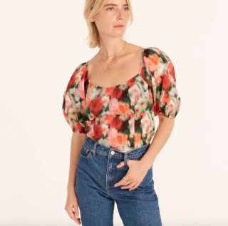 Squareneck Top in Liberty Hazy Days Floral
