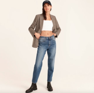 Slouchy Boyfriend Jean in Bright Indigo Wash