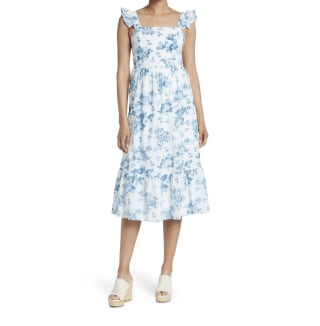 Flutter Sleeve Midi Dress