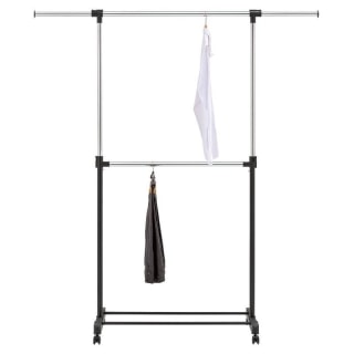 Adjustable Double Rod Garment Rack Black - Room Essentials(TM)
