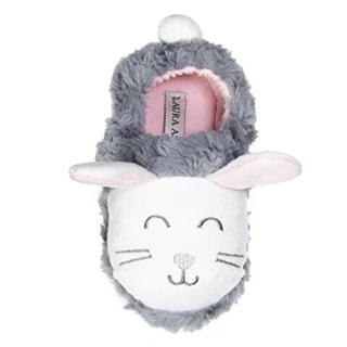 Laura Ashley Kids Girls Plush Animal Ballerina Slip-Ons Pink Size 11/12