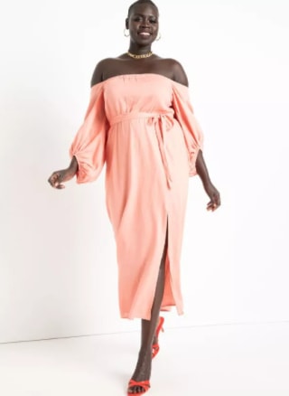 Puff Sleeve Off The Shoulder Dress