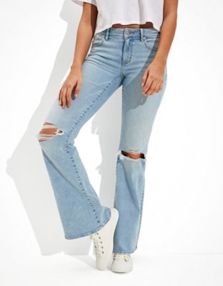 AE Ne(x)t Level Ripped Low-Rise Flare Jean