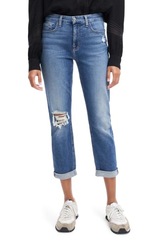 JEN7 Slim Boyfriend Jeans