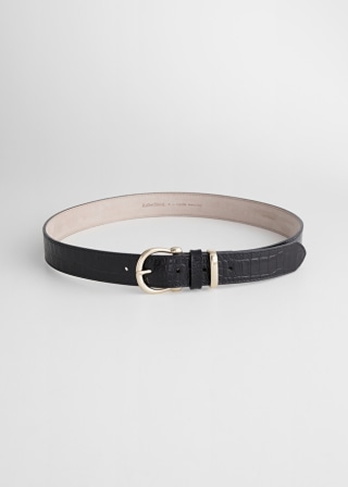 Croco Leather Belt