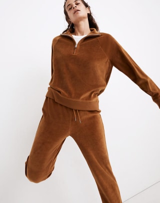 MWL Velour Half-Zip Sweatshirt