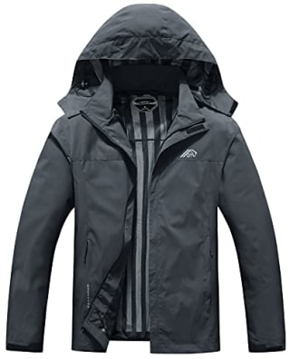 Men's Lightweight Waterproof Hooded Rain Jacket