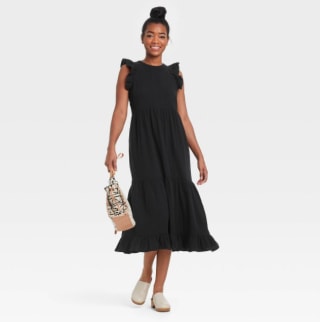 Flutter Sleeveless Tiered Dress