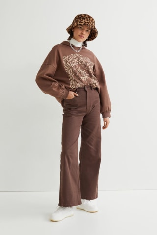 H&amp;M Wide-Leg Twill Pants