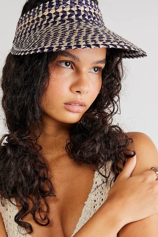 Island Hopper Speckled Straw Visor