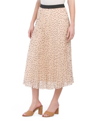 Dot Pleated Skirt