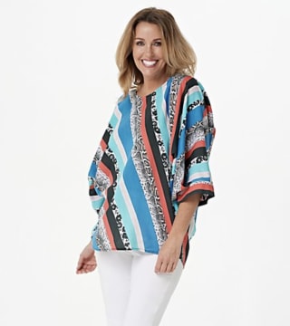 Medallion Fashion Sleeve Top