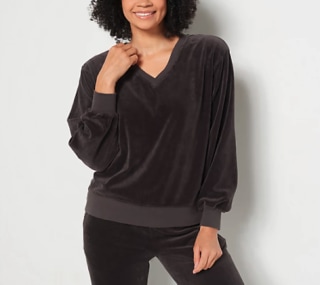 Garment Dyed Velvet Pullover