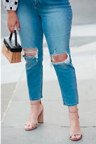 High Waisted Girlfriend Jean