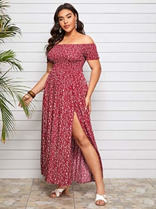 Floerns Off-Shoulder Maxi Dress