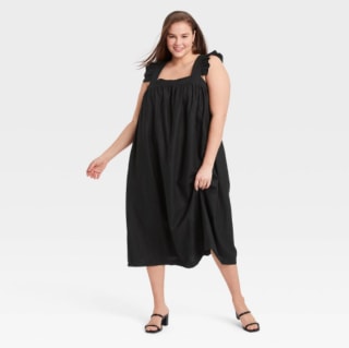 Short Ruffle Sleeve A-Line Dress