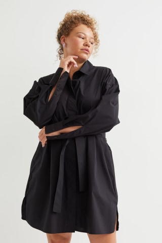 H&amp;M+ Tie Belt Shirt Dress