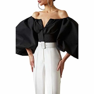 Lumca Off-the-Shoulder Bubble Sleeve Blouse
