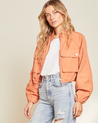 Veronica Beard Kaiya Balloon-Sleeve Bomber