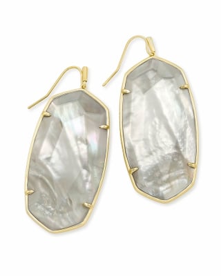 Kendra Scott Faceted Danielle Gold Statement Earrings