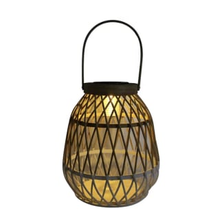 Outdoor Woven Solar Lantern Table Decor