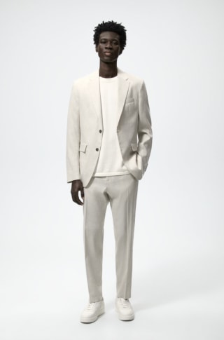 Linen Blend Suit Jacket