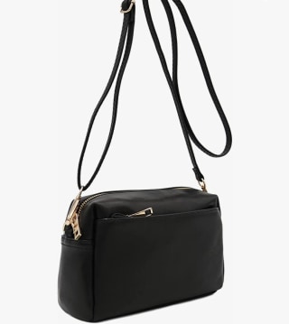 Triple Zip Small Crossbody Bag