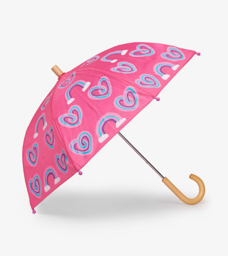 Twisty Rainbow Hearts Umbrella