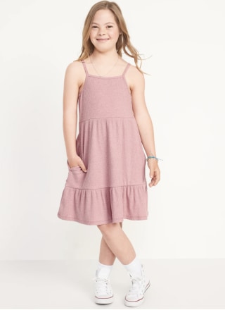 Sleeveless Rib-Knit Fit & Flare Dress for Girls
