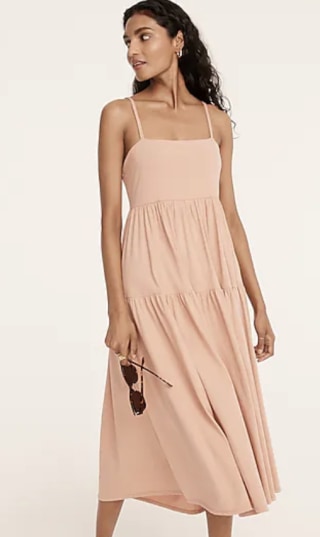 Tie-Back Knit Tiered Dress