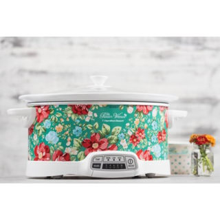 Vintage Floral 7-Quart Programmable Slow Cooker