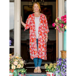 Printed Lightweight Duster Top