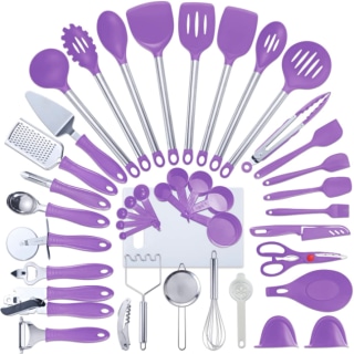 Nylon and Stainless Steel Kitchen Utensils (Set of 42)