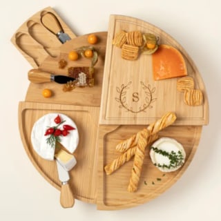 Personalized Compact Swivel Cheese Board