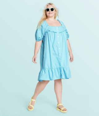 Short Sleeve Ruffle Dress